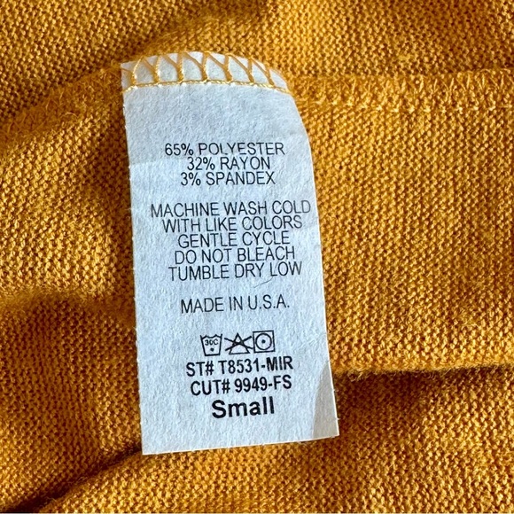 Reborn J Golden Days Mustard Cardigan with Lace Elbow Detail – Size S - Picture 6 of 8